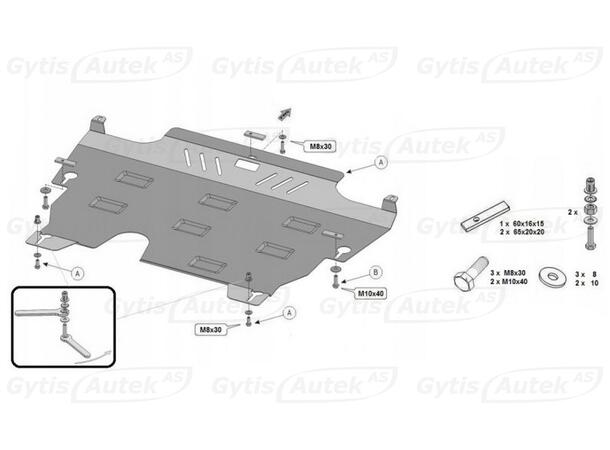 Bunnplate til Volvo XC70 2007-2016 | gytisautek.no
