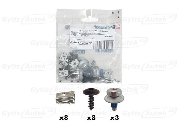 Monteringssett til bunnplate i plast Skoda Octavia 2004-2012 
