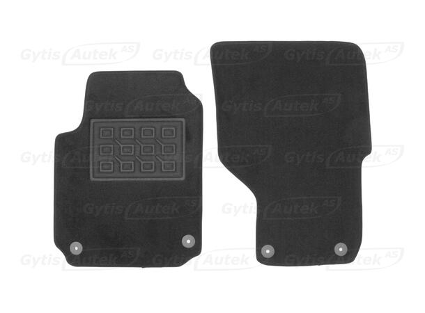 Bilmattor. Fram. Textil VW Amarok 2010-2020 