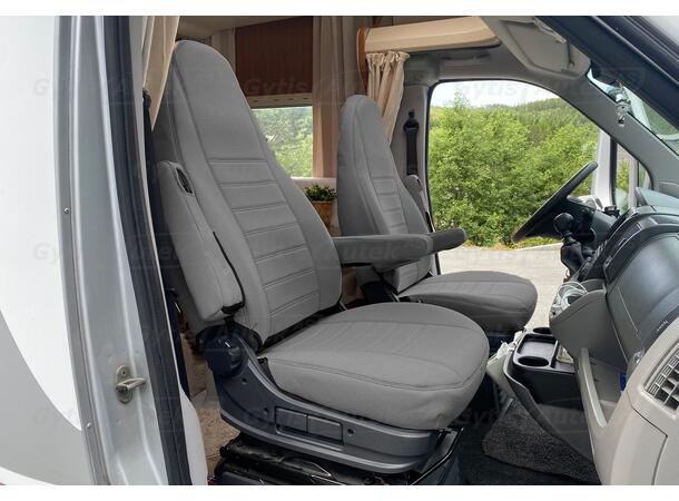 Bobil setetrekk. Grå Eura Mobil Ducato 2006-2016 