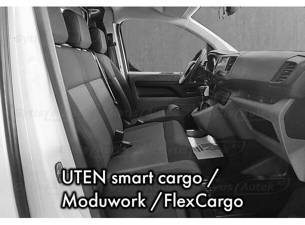 Bilklädsel. 1 + 2 säten. Konstläder Fiat Scudo 2022-> utan Moduwork 