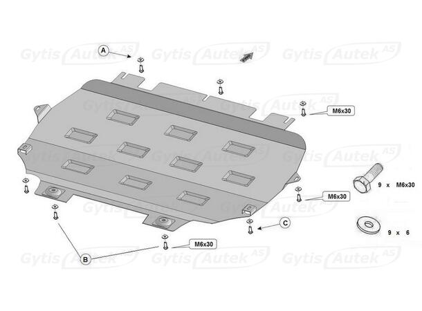 Bunnplate | Toyota Proace City 2020-> | gytisautek.no