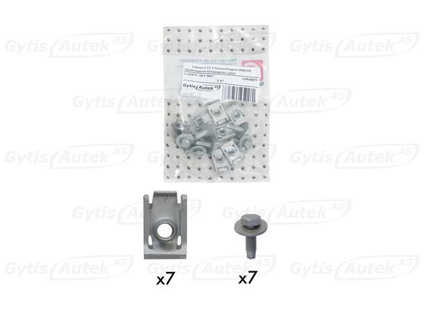 Monteringssett til bunnplate i plast Citroen DS3 2010-2019 