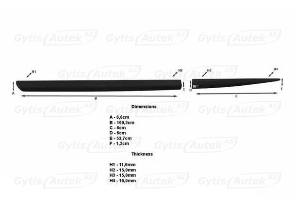 Sidolister | Toyota Yaris Cross 2022-> | gytek.se