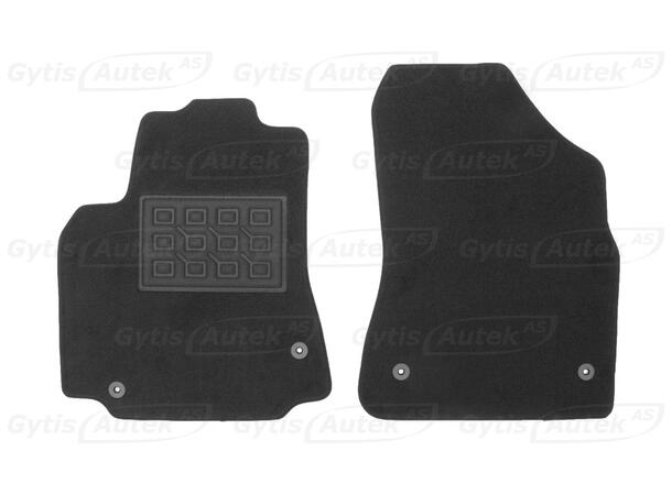 Bilmattor. Fram. Textil Citroen Berlingo 2008-2018 