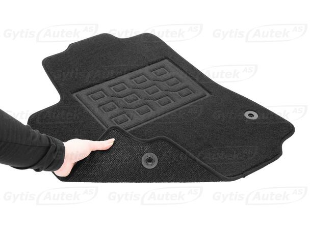 Bilmattor. Fram. Textil Citroen Berlingo 2008-2018 