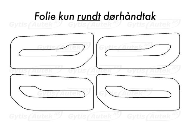 Dörrhandtagsskydd | PPF-folie | Tesla Model 3 2023-> | gytek.se