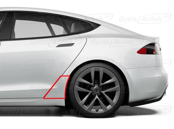 Hjulhusskydd. Bak. Folie. PPF Tesla Model S 2012-2021 