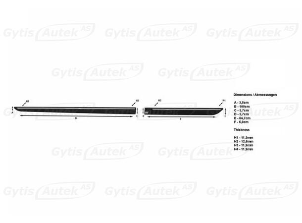 Sidolister. Plast Honda Accord 2008-2012 KB 