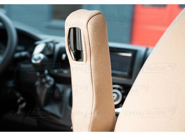 Bobil setetrekk. Beige Eura Mobil 2006-2016 sep. nakkestøtter 