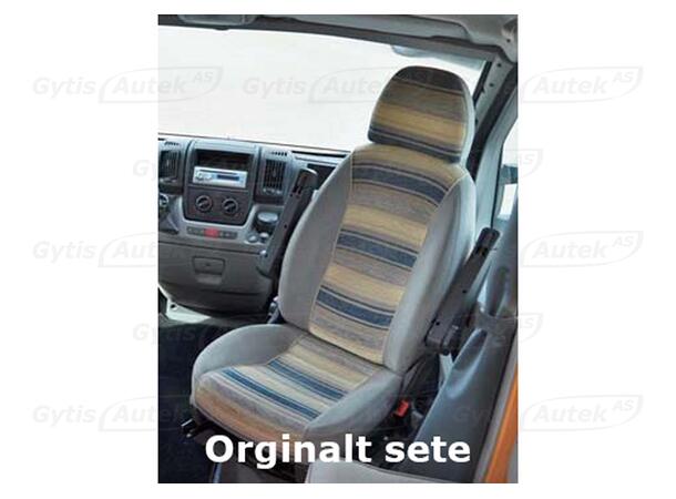Bobil setetrekk. Beige Eura Mobil 2006-2016 sep. nakkestøtter 