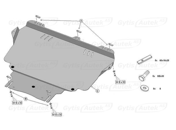 Hasplåt | Ford C-Max 2011-2019 | gytek.se