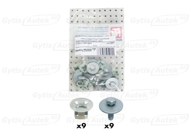 Monteringssett til bunnplate i plast Fiat Scudo 2007-2017 