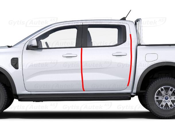 PPF-folie til dørkant | Ford Ranger 2023-> | gytisautek.no