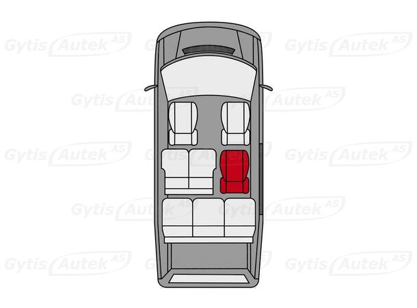 Bilklädsel. 2.rad enkelt säte.Konstläder VW T6 2016-2019 