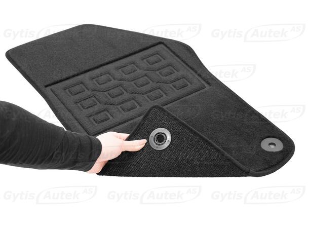 Bilmattor. Textil Jeep Wrangler 2018-> 