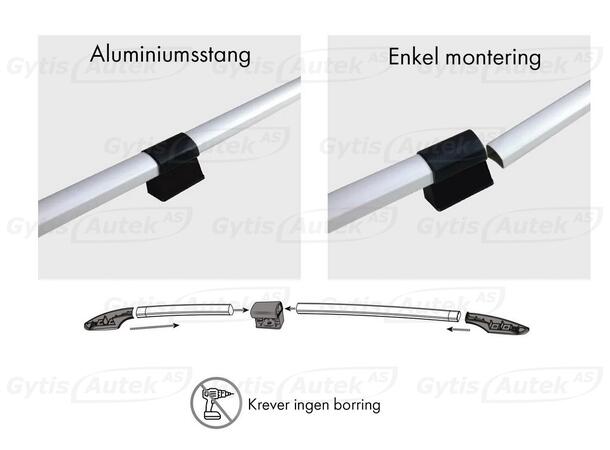 Takreling. Silver. Aluminium. Split VW T5 2003-2015 Lång 
