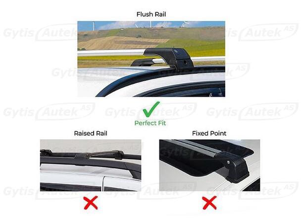 Takräcke. Flush. Svart BYD Atto3 2022-> 