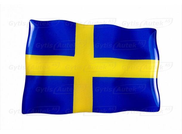 3D klistremerke. Sveriges flagg Universalt 