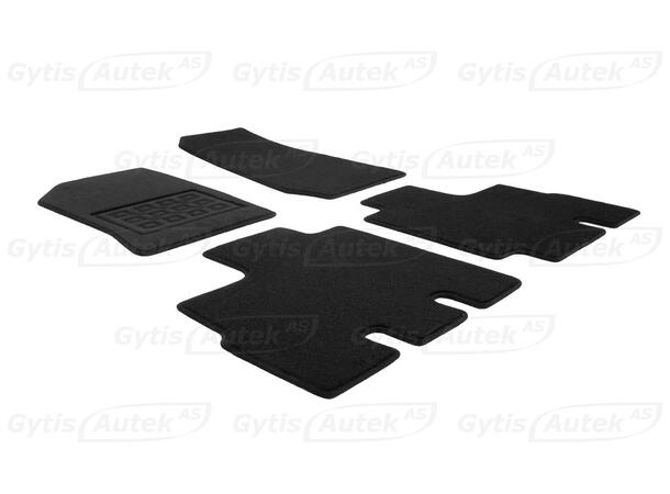 Bilmattor. Textil Jeep Wrangler Unlimited 2007-2013 5-dörr 
