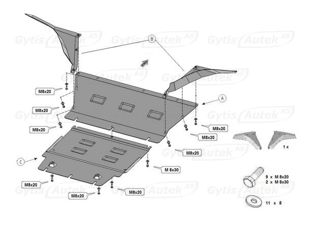 Hasplåt | Jeep Commander 2006-2010 | gytek.se