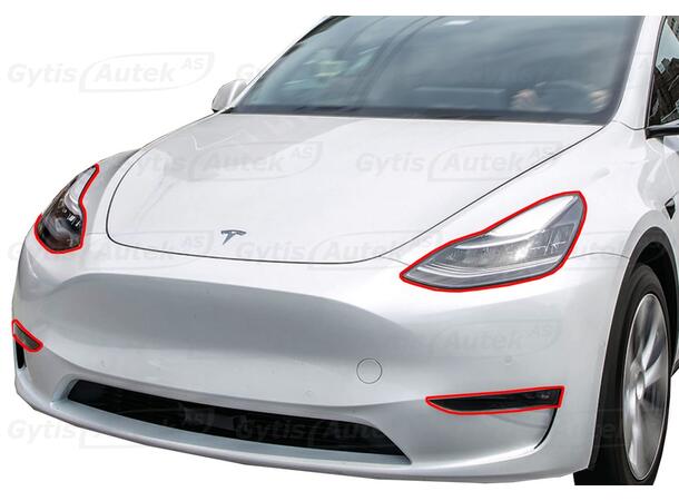 Lyktskydd - Folie | Tesla Model Y 2021-> | gytek.se