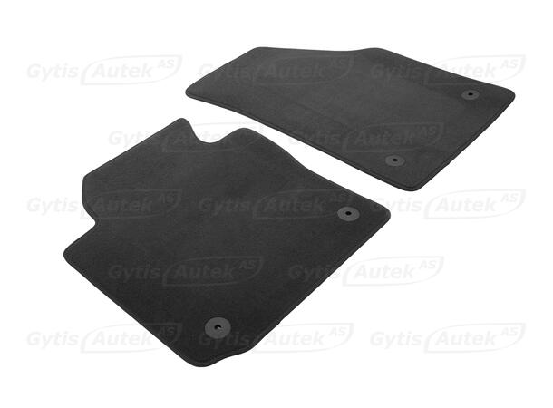 Bilmattor. Fram. Textil VW Caddy 2004-2015 