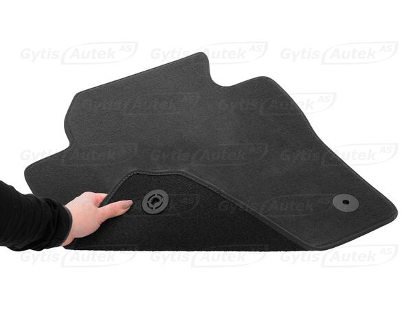 Bilmattor. Fram. Textil VW Caddy 2004-2015 
