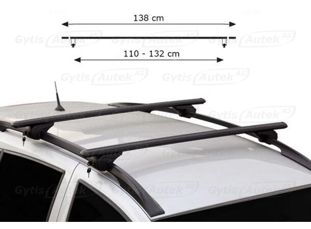 Takräcke. 132 cm. Svart Universell. Aluminium 