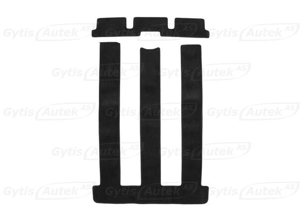 Gulvmatter. Passasjer avdeling. Stoff VW T7 Multivan 2022-> 7 seter 