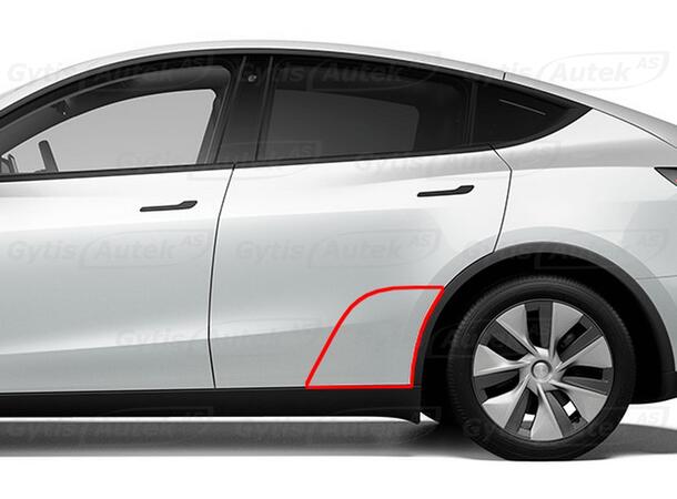 Hjulhusskydd. Bak. Folie. PPF Tesla Model Y 2021-> 