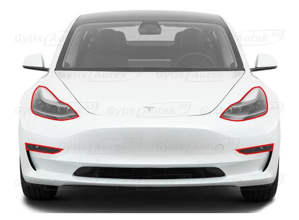 Lyktskydd - Folie | Tesla Model 3 2018-> | gytek.se