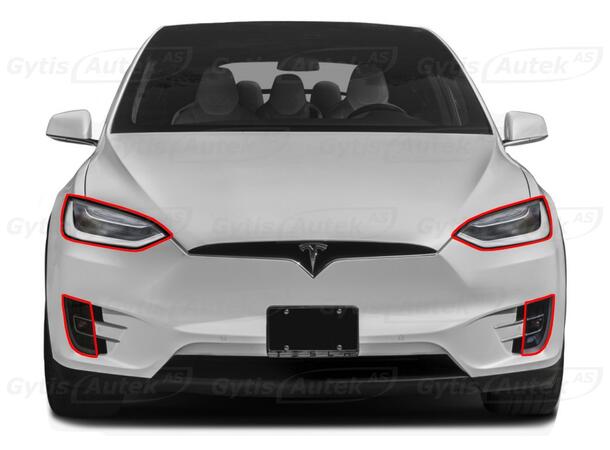 Lyktskydd - Folie | Tesla Model X 2016-> | gytek.se