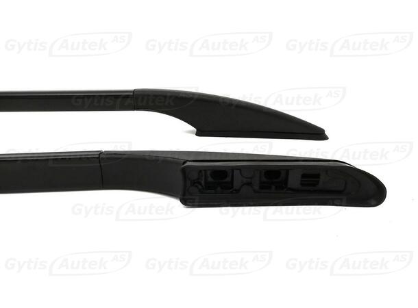 Takreling. Svart. Aluminium. Split VW T5 2003-2015 Lång 