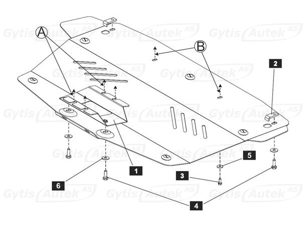Hasplåt till Subaru Forester 2003-2005 | gytek.se