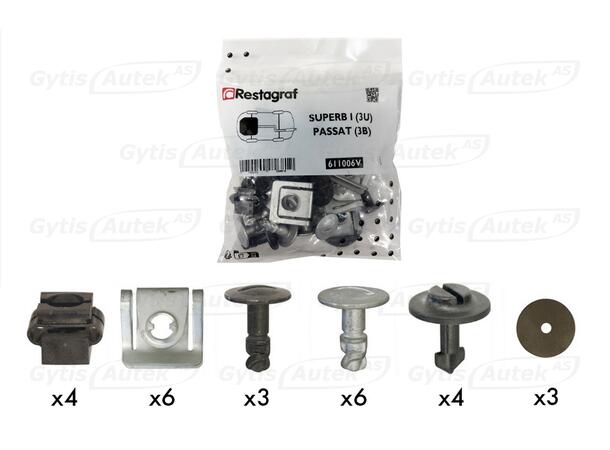 Monteringssett til bunnplate i plast Audi A4 1994-2001 