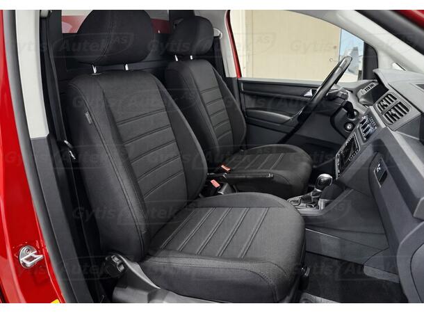 Setetrekk. 1 + 1 seter. Stoff VW Caddy 2016-2020 