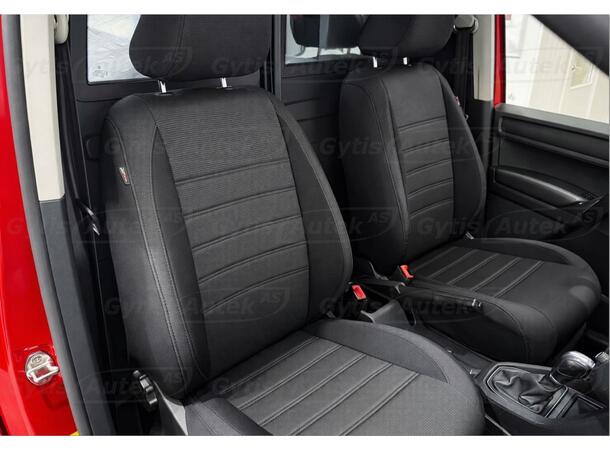 Setetrekk. 1 + 1 seter. Stoff VW Caddy 2016-2020 