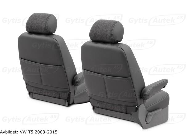 Bilklädsel. 1 + 1 säten. Delvis läder VW Caddy 2016-2020 