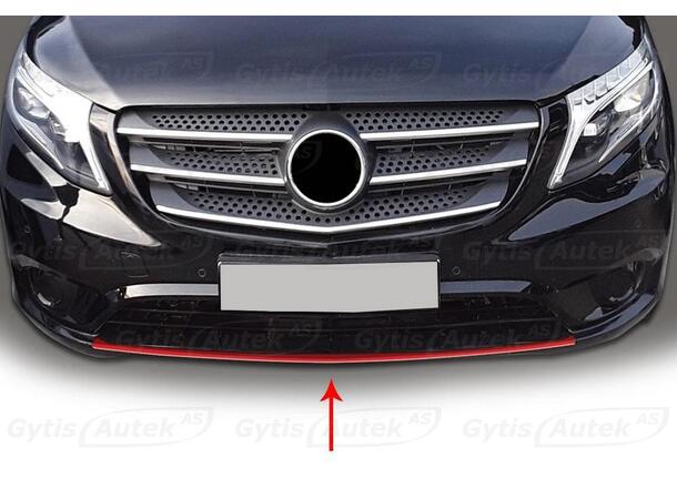 Frontfanger dekor. Rød. Stål MB Vito W447 2015-2024 