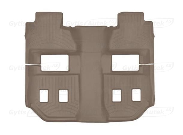 Bilmatta. 2+3. rad. Beige. Plast Chevrolet Suburban 2015-2020 