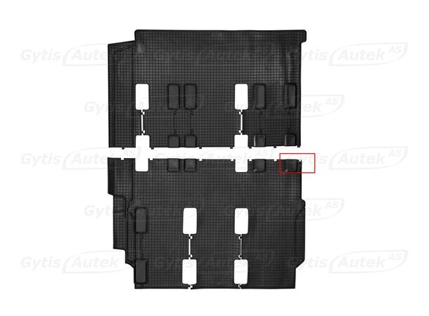 Bilmattor. Gummi. B-vara VW T6 2016-2024 