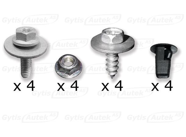 Monteringssats till hasplåt | Toyota Yaris 1999-2005 | gytek.se
