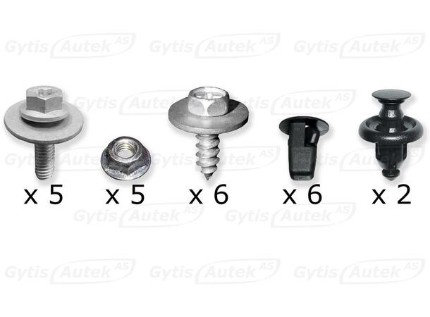 Monteringssats till hasplåt | Toyota Yaris 2005-2011 | gytek.se