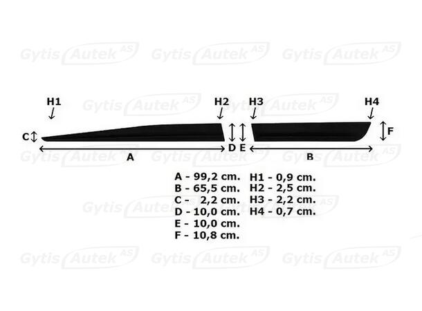 Sidelister til Toyota Yaris 2014-2020 | gytisautek.no