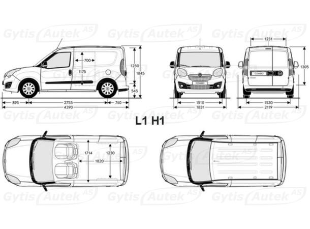 Lastrumsmatta till Opel Combo D 2012-2018 | gytek.se