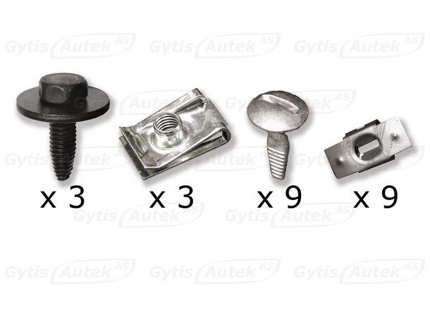 Monteringssats till hasplåt | Peugeot 1007 2005-2009 | gytek.se