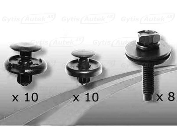 Monteringssats till hasplåt | Toyota Auris 2007-2012 | gytek.se