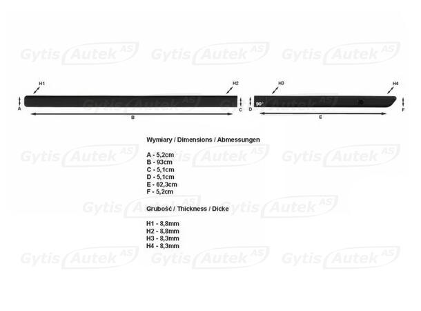 Sidolister till Honda CR-V 2013-2018 | gytek.se
