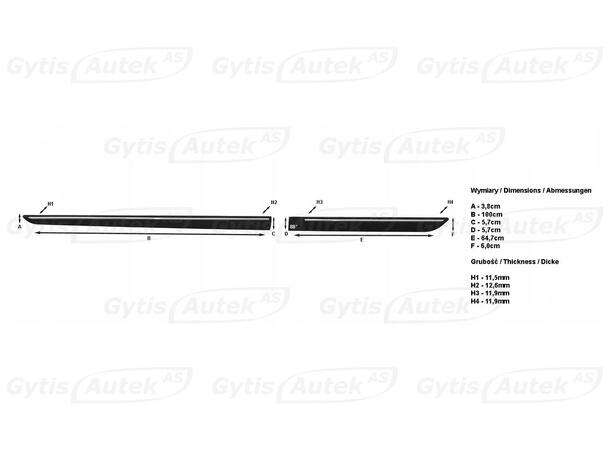 Sidolister till Ford Kuga 2013-2019 | gytek.se